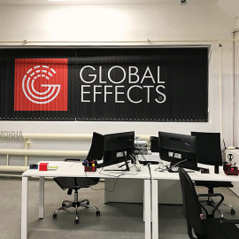 Вертикальные тканевые жалюзи с логотипом Global effects