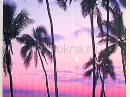 Вертикальные тканевые жалюзи с фотопечатью "Пальмы"