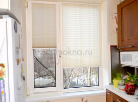 Шторы плиссе на кухне. Оксфорд 2261