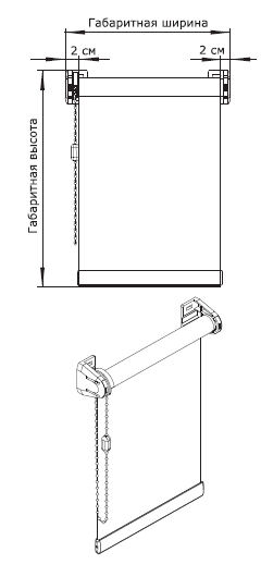 Рулонные жалюзи, рулонные шторы, система MINI